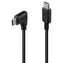 Lindy USB-C - USB-C 90° czarny / kabel USB / USB 2.0 / 1 m / PD 60W