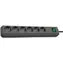 Brennenstuhl Eco-Line czarny / Przedłużacz / 6 gniazd / przełącznik / 1,5 m / 3680 W