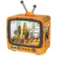 2KIDS TOYS Drewniana układanka 3D Retro TV Piramidy / 89 elementów / od 12 lat / oświetlenie LED