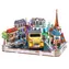 2KIDS TOYS Drewniana układanka 3D Miniaturowa scena europejskiego miasteczka / Układanka 3D / Ponad 200 elementów / 14+