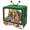 Drewniane puzzle 3D 2KIDS TOYS Retro TV Wenecja / Miniaturowa scena / Oświetlenie LED / 118 elementów / 12+ lat