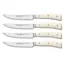 Wüsthof CLASSIC IKON Creme Zestaw 4 noży do steków 12 cm / Nóż do steków / ostrze proste / 58 HRC
