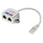 Lanberg AD-0026-S srebrny / Rozdzielacz / RJ45 do 2x RJ45 / FTP