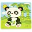 Orion Puzzle drewniane Panda / 9 elementów / w ramce / 12 x 12 cm
