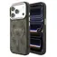 Guess PU Leather 4G Złota ramka tłoczona na brązowo / Tylna obudowa / MagSafe / Apple iPhone 18 Pro Max