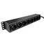 Lindy 73025 czarny / Listwa zasilająca Rack / 1,5U / 8x Schuko / przełącznik / 3500 W / montaż poziomy
