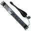 Opticord Acar A-504WF czarny / Panel zasilający / 19" / 2U / 5 gniazd / zabezpieczenie przeciwprzepięciowe / 3 m