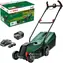 BOSCH CityMower 18V-32-300 zielono-czarna / Kosiarka akumulatorowa / 18 V / Szerokość koszenia 32 cm / Kosz na trawę 30 l