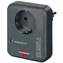 Brennenstuhl Adapter gniazdowy antracyt / Zabezpieczenie przeciwprzepięciowe / 1x gniazdo / 13,500 A / IP20 / zabezpieczenie przed dziećmi