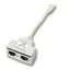 Adapter EFB T Cat.6 2x RJ-45 biały / Adapter / 0,15 m / 0,1 Gbit/s