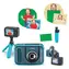 Kamera dziecięca VTech KidiZoom Video Studio / wideo HD / zdjęcia 5 Mpix / ekran LCD 2,4" / tło zielone