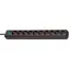 Brennenstuhl Eco-Line czarny / Listwa gniazdowa / 10 gniazd / Kabel 3 m / Gniazda obrócone o 45°