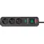 Brennenstuhl Eco-Line antracyt / Przedłużacz / 3x gniazdo / Listwa przeciwprzepięciowa / 1,5 m / 16 A