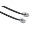 Kabel telefoniczny Schwaiger RJ11-RJ11 płaski czarny / Kabel telefoniczny / 6 m / 4 żyły