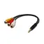 Adapter Lindy jack 3,5 mm na 3x RCA czarny / Adapter / Wideo i audio / 0,25 m
