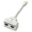 Adapter EFB T RJ45 2x Cat5e biały / rozdzielacz RJ45 / 10/100BASE-TX / 0,15 m