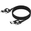 Ansmann Magnetic 4w1 czarny / Kabel do ładowania i transmisji danych / USB-A / USB-C / Lightning / Magnetyczny / 1,2 m