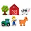 Akcesoria VIGA do torów kolejowych Farm Train / Figurki drewniane / 6 części / od 3 lat