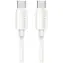 USAMS U98 biały / Kabel do ładowania i transmisji danych USB-C - USB-C / 60 W / 3 A / 1 m