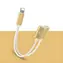 USAMS SJ160 złoty / Adapter / 2w1 Lightning / Audio + ładowanie
