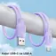 USAMS SJ568 Lithe Series fioletowy / Kabel do ładowania i transmisji danych / USB-C - USB-C / 66 W 6 A / 1,2 m