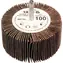 Tarcza listkowa YATO 80x40 P-60 z trzpieniem 6 mm / Tarcza listkowa radialna / Ziarnistość P60 / Średnica trzpienia 6 mm