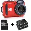 Kodak WPZ2 czerwony zestaw specjalny / Aparat / 2,7" LCD / 16 MPix BSI CMOS / 4X zoom optyczny / SD