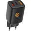 Hammer RapidCharge Duo czarny / Ładowarka ścienna / 30 W / USB-A / USB-C (PD)