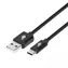 Kabel TB USB-A - USB-C czarny / kabel USB-C / pleciony / 1,5 m