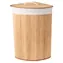 Kosz na pranie Compactor Bamboo - narożny naturalny / 40 l / 35 x 35 x wys. 60 cm / bambus