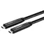 Lindy USB-C - USB-C 10 m czarny / Kabel / 5 Gbit/s / DisplayPort 4K / USB-C PD 20 V