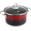 Lamart LT1181 czarno-czerwony / Rondel z pokrywką / emalia / 18 cm / 2,4 l