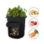 RULYT Torba ogrodowa czarna 24,7 l / Worek ogrodowy / Filc 260 g / Okno przezroczyste