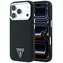 Guess Grained Triangle Logo MagSafe czarny / Tylna obudowa / MagSafe / iPhone 17 Pro i 18 Pro