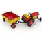 Ciągnik KOVAP Zetor z platformą, czerwony / 1:25 / 28 cm / metal / na kluczyk / od 3 lat