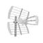 TESLA TE-344 / Antena zewnętrzna / DVB-T2 / 470-790 MHz / 13 dBi
