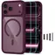 Tech-Protect MagOne CC transparentny bordowy / Etui + szkło hartowane / Apple iPhone 17 Pro Max, 18 Pro Max / MagSafe