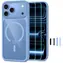Tech-Protect MagOne CC transparentny niebieski / Etui + szkło hartowane 2 szt. / Apple iPhone 17 Pro, 18 Pro / MagSafe