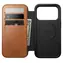 Nomad Modern Leather Folio saddle (Horween) / Case / Apple iPhone 18 Pro, 17 Pro / MagSafe, Qi2