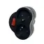 Konnoc DX-R2S czarny / Listwa zasilająca / 230V / 1x okrągłe + 2x płaskie gniazdo / włącznik/wyłącznik / blokada dziecięca
