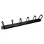 Panel Lexi-net 19" 1U czarny / 6x40x80mm uchwyty montażowe / całkowicie metalowy / przelotowy