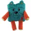 DOG FANTASY Cuties Zabawka Kwadratowe Zwierzątko Petrol Zielony / Plusz / 12,5 cm