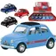 KINSMART Samochód Fiat 500 1:24 / Metal/plastik / Napęd pull-back / Światło i dźwięk / 12,5 cm / 3+
