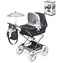 DECUEVAS 82044 Wózek dla lalek Reborn Vintage 2023 / z parasolką / 90 cm / od 3 lat