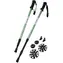 Kije trekkingowe KUBIsport 3-częściowe zielone / Kije trekkingowe / Zawieszenie ANTISHOCK / 65-135 cm / aluminium, grafit