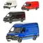 Model samochodu KINSMART Mercedes-Benz Sprinter / Metal i plastik / 1:36 / 12,5 cm / Pull-back
