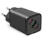 SBS NanoTube czarny / Adapter podróżny / GaN / 2x USB-C, USB-A / 65 W / PD