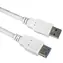 Kabel przedłużający PremiumCord USB 3.0 AA biały / Kabel przedłużający / Super-speed 5 Gb/s / M/F / 1 m