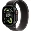 Apple Watch Ultra 3 (2025) GPS+Cellular 49 mm, obudowa z czarnego tytanu - czarny uchwyt Trail Grip (S/M) / 130-180 mm