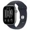 Apple Watch Series 12 GPS 46 mm, koperta aluminiowa, kolor gwiezdnej szarości, pasek sportowy w kolorze granatowym, rozmiar S/M / 140-190 mm